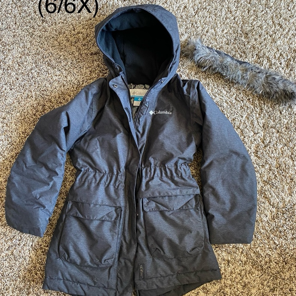 Columbia Gray Hooded Parka